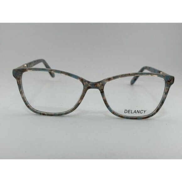 DELANCY DEL 150 BLUE 54-16-140 Blue Brown Marble Glitter Plastic Glasses Frames - Picture 2 of 9